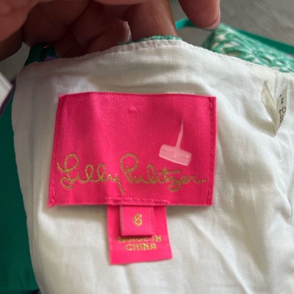 Lilly Pulitzer Green Floral Asymmetrical Dress - Picture 7 of 11